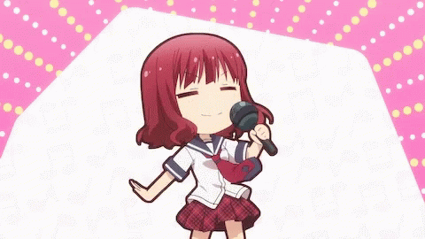 School Girl In Karaoke GIF