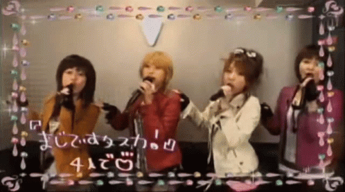 Girls Having Fun In Karaoke GIF