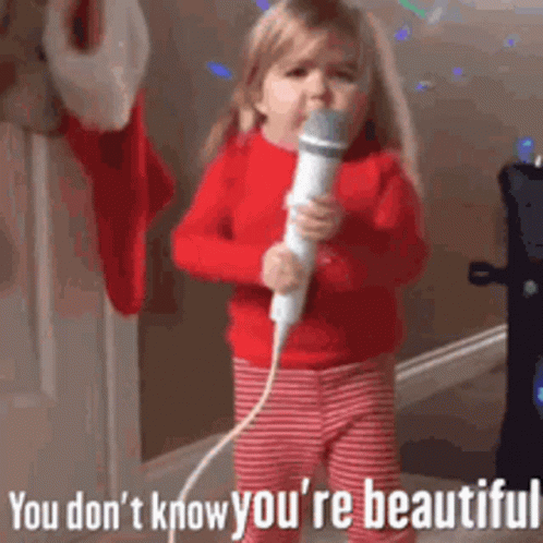 You Don't Know You're Beautiful Karaoke GIF