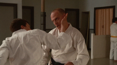 Karate Chop With Face Slap GIF