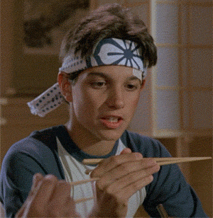Karate Kid Chopstick GIF