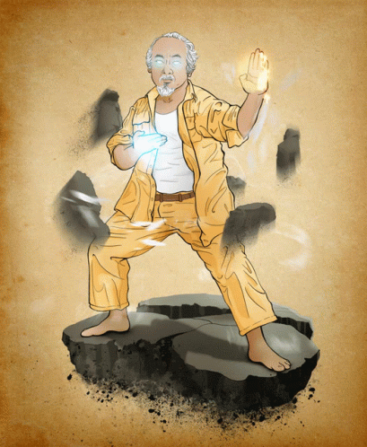 Karate Kid Miyagi Amazing Art GIF
