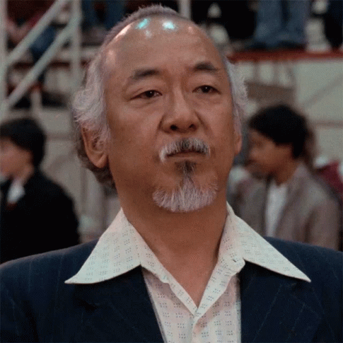 Karate Kid Miyagi Nodding GIF