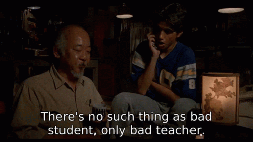 Karate Kid Miyagi Only Bad Teacher GIF