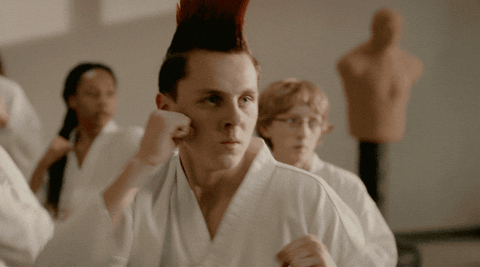 Karate Kid Punch Training GIF