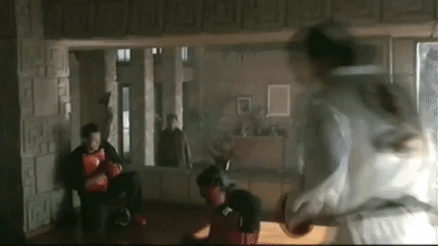 Karate Kid Running Hug GIF