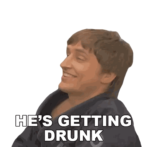 Karate Man With Getting Drunk Text