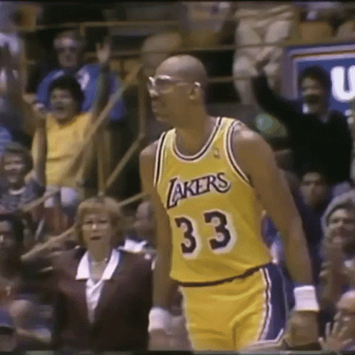 Kareem Abdul Jabbar Hype Lakers GIF