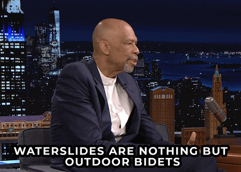 Kareem Abdul Jabbar Talking About Waterslide GIF