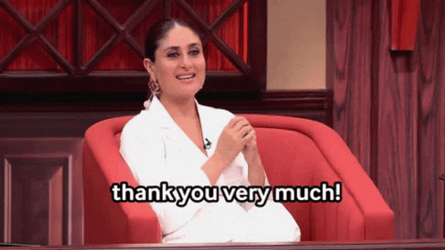 Kareena Kapoor Thank You Very Much GIF