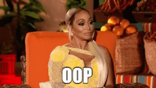 Karen Huger And I Oop GIF