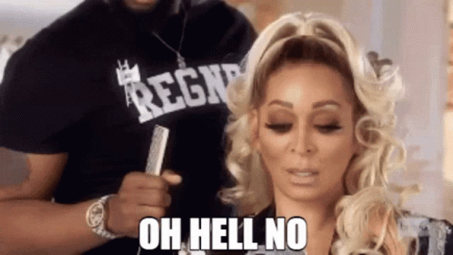 Karen Huger Oh Hell No GIF