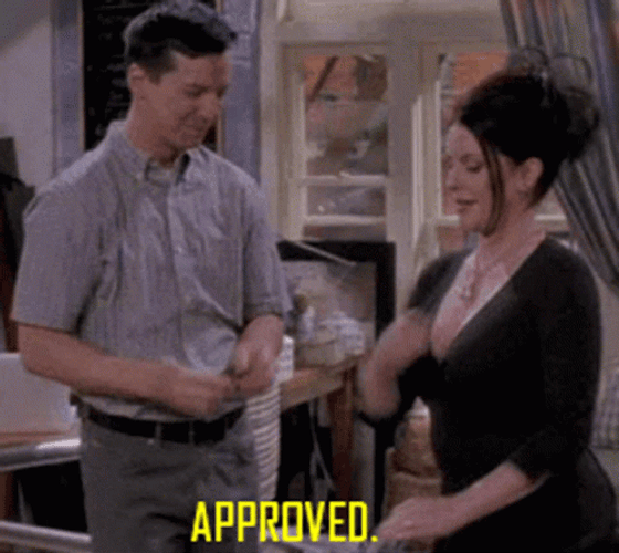 Karen Walker And Jack Mcfarland Approved GIF