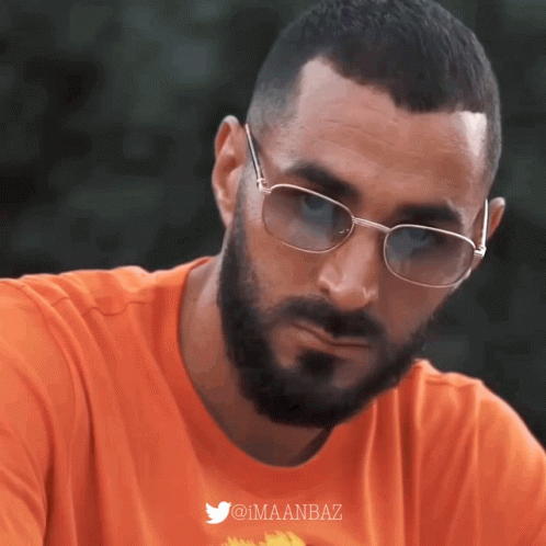 Karim Benzema Close Up With Glasses GIF