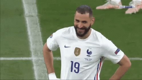 Karim Benzema Cristiano Ronaldo Smile Hands On Waist GIF
