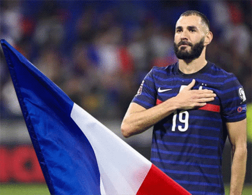 Karim Benzema National Anthem Flag GIF