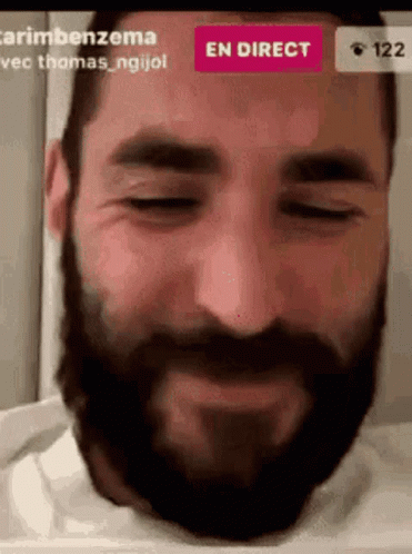 Karim Benzema Playful Face During Live GIF