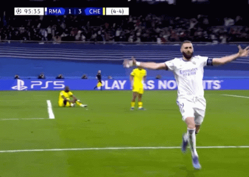 Karim Benzema Sandwich By Teammates GIF