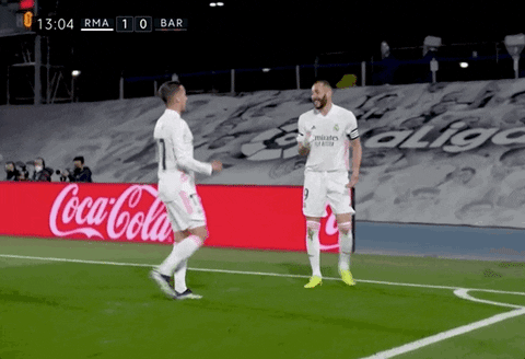 Karim Benzema Shoulder Shrugs Teammate GIF