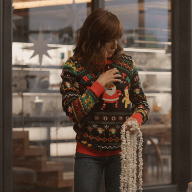 Karla Souza Wearing Ugly Sweater GIF