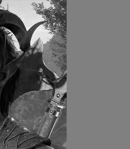 Karlach Black And White Effect GIF