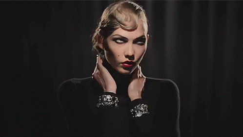 Karlie Kloss Fierce Finger Point GIF