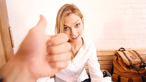 Karlie Kloss Thumbs-up GIF
