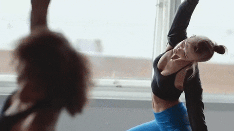 Karlie Kloss Yoga Exercise GIF