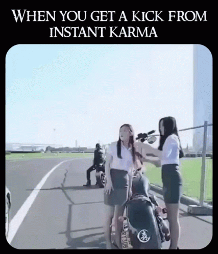 When You Get A Kick From Instant Karma GIF