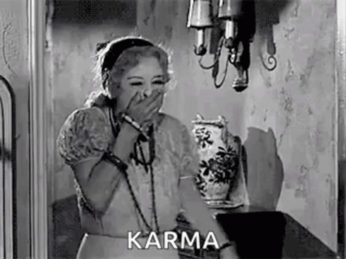 Bette Davis Laughing Karma GIF