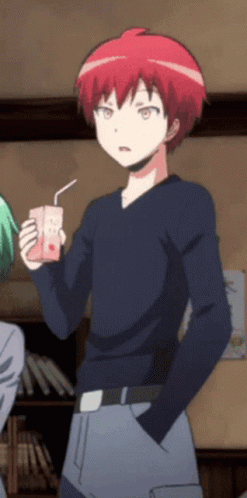 Karma Akabane Drinking Strawberry Milk GIF