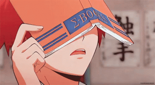 Karma Akabane Sleepy Book GIF