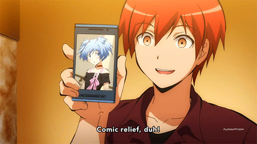 Karma Akabane Teasing Nagisa Shiota GIF
