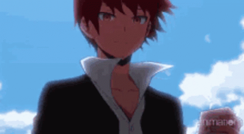 Karma Akabane Windy Sky Smile GIF