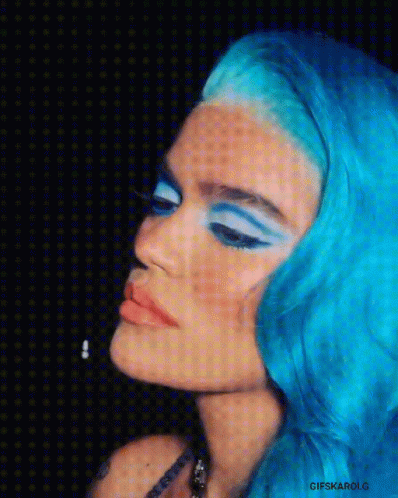 Karol G Blue Hair GIF