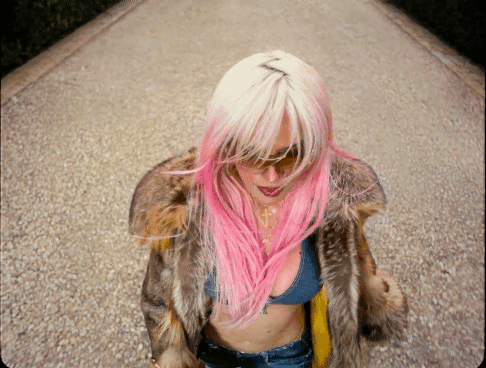 Karol G Pink Hair GIF