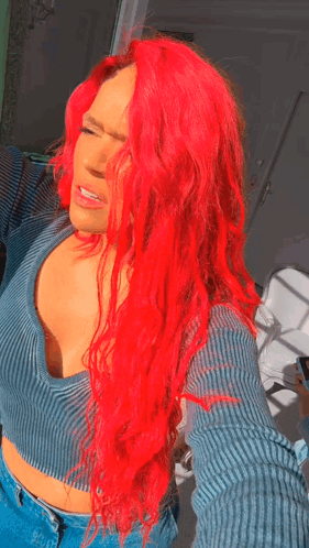 Karol G Red Hair GIF