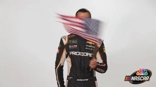 Kasey Kahne Waving American Flag GIF