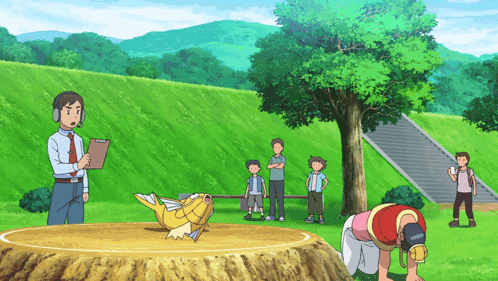 Kasukarp Seeing Pokemon Magikarp Flopping GIF