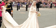 Kate Middleton Waving Wedding Dress GIF