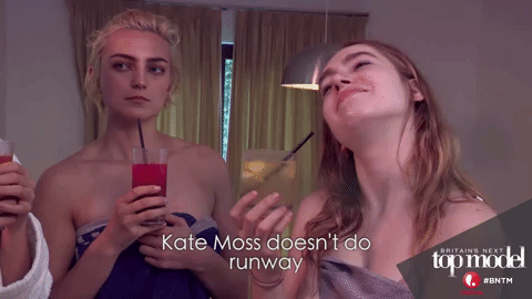 Kate Moss Doesn't Do Runway GIF