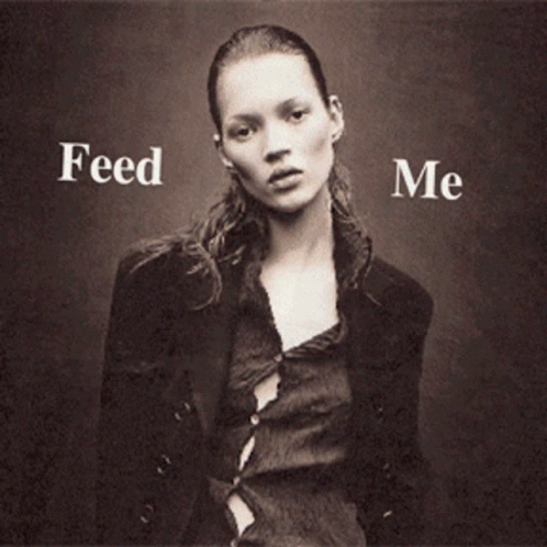 Kate Moss Feed Me GIF