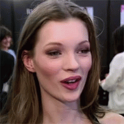 Kate Moss Happy Interview GIF