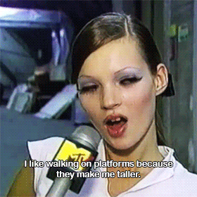 Kate Moss Walking On Platforms GIF