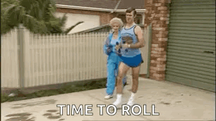 Kath And Kim Power Walking Time To Roll GIF