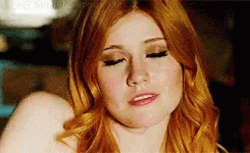Katherine Mcnamara Closing Eyes GIF