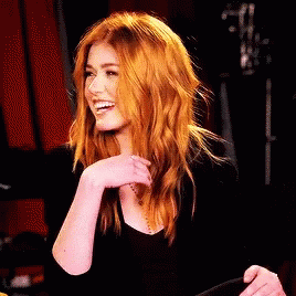 Katherine Mcnamara Happy Laughing GIF
