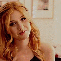 Katherine Mcnamara Touching Hair GIF