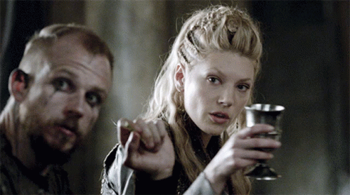 Katheryn Winnick Raise Glass For Skol GIF