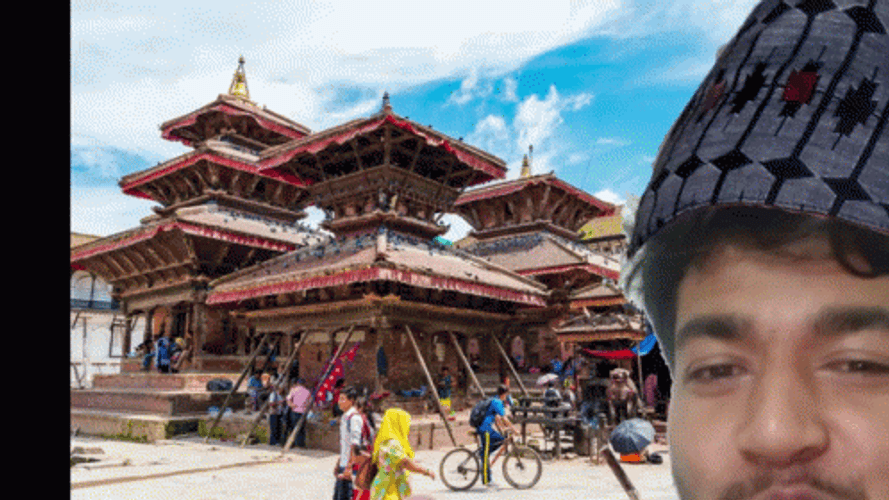 Kathmandu Durbar Nepal Selfie Gif